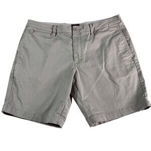 UNTUCKit St Vincent Shorts Mens 38 Gray Stretch Chino Flat Front Casual